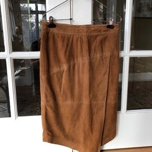Brooks Brother suede Asymmetrical Skirt